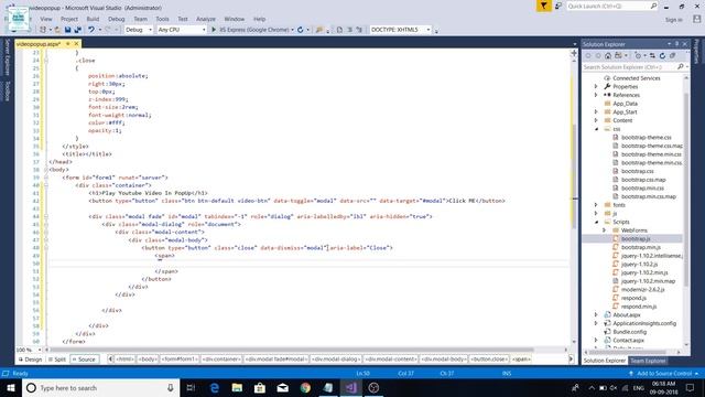 How to play youtube video in bootstrap popup in asp.net || visual studio 2017 #Bootstrap смотреть онлайн