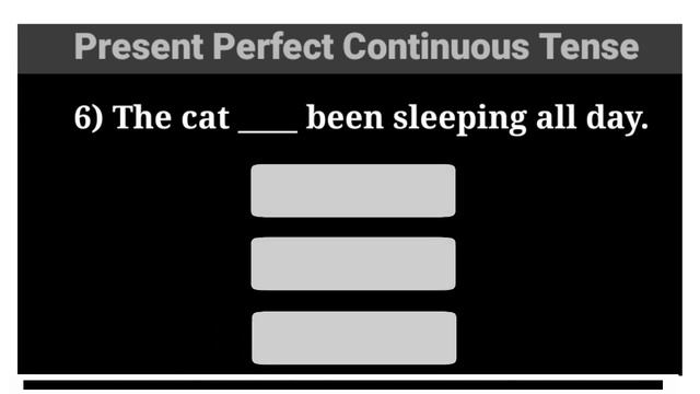 Present Perfect Continuous Tense example | Test | смотреть онлайн