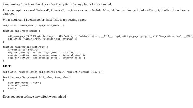 Wordpress: After plugin options changed hook смотреть онлайн