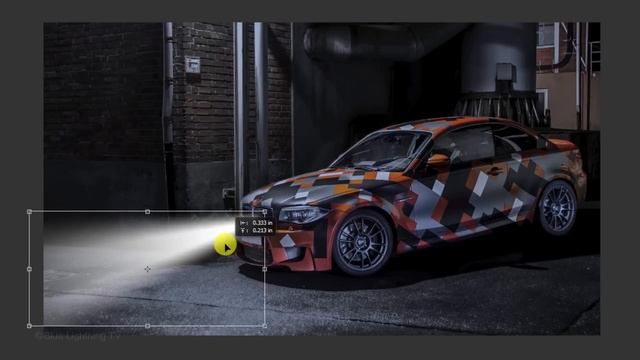 Photoshop Tutorial for CS6 & later: How to Turn On Automobile Headlights! смотреть онлайн