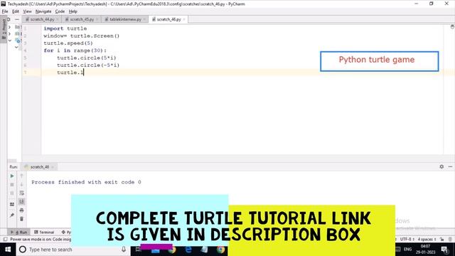 Python Turtle Game | Turtle gaming video | Simple turtle pattern example смотреть онлайн