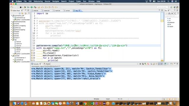 PYTHON TUTORIAL FOR BEGINNERS|regular expression ,regex ,python re module,part1,class4 смотреть онлайн
