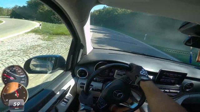 Mercedes Benz V250d Top Speed Acceleration On No Speed Limit Autobahn POV Drive