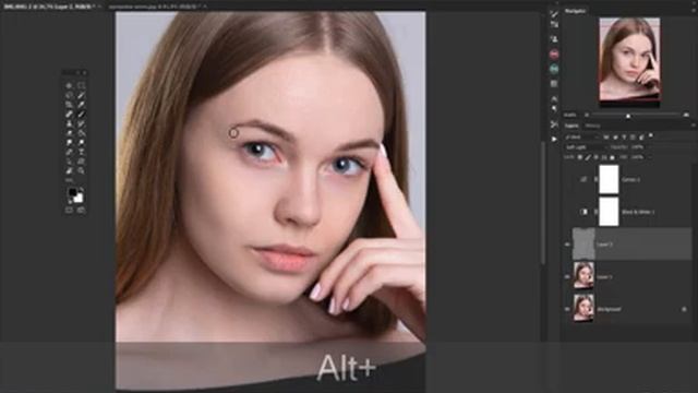 Photoshop с нуля | Ретушь портрета смотреть онлайн