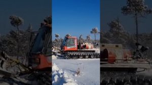 Техника строительства автозимника и вдольтрассового проезда машинами РАТРАК