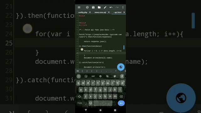 fetch api json fake data in mobile смотреть онлайн