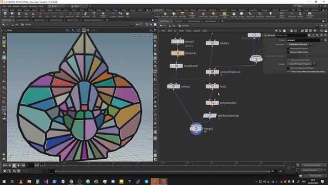 HOUDINI VORONOI STAINED GLASS DESIGN смотреть онлайн