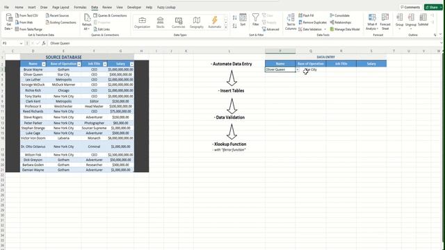 Automate Excel Data Entry Using Data Validation, Tables and Xlookup смотреть онлайн