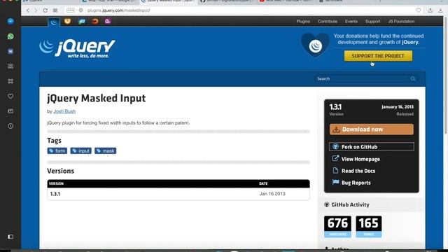 Маска для поля телефона - jQuery Masked Input смотреть онлайн