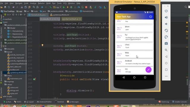 Update and Delete Task from Firebase смотреть онлайн