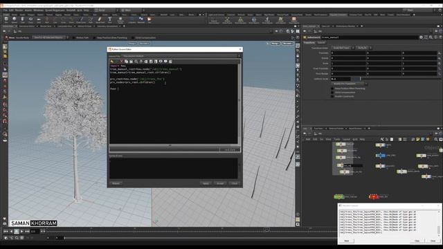 Houdini, Using python to replace proxy-trees with render-trees.#Houdini #python #hou.copyNodesTo смотреть онлайн