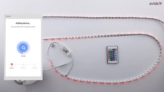 Avide DIY LED-szalag szett - WiFi + IR смотреть онлайн
