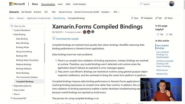 Huge Performance Boosts and IntelliSense Using Compiled Bindings in Xamarin.Forms and .NET MAUI смотреть онлайн