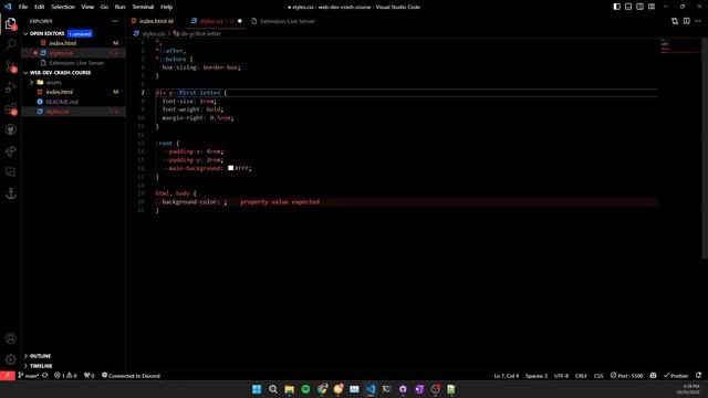 Web Dev Crash Course - Learning CSS смотреть онлайн