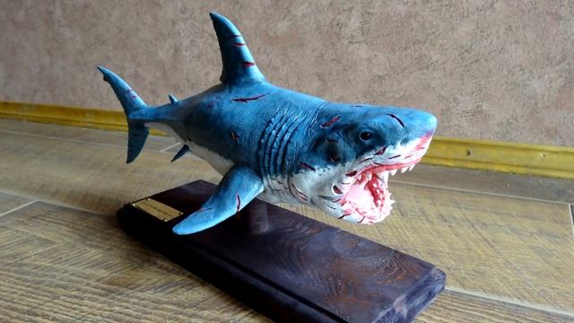 Большая белая акула из полимерной глины Great white shark made of polymer clay смотреть онлайн