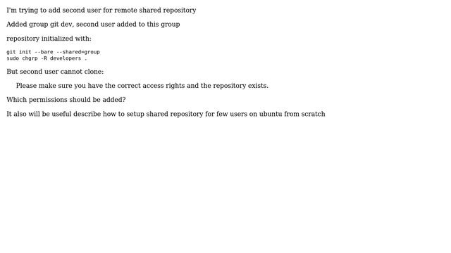 Ubuntu: Git access rights смотреть онлайн