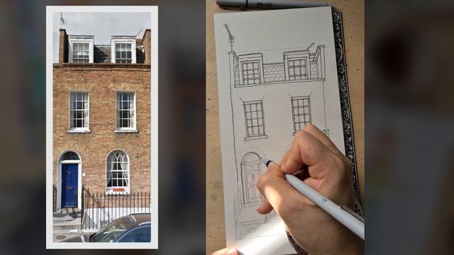 [1] North London House • Pencil & Ink Sketch смотреть онлайн