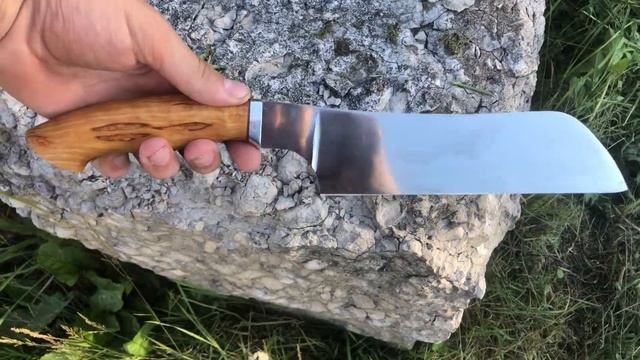 Нож кухонный клинок 110х18 рукоять карельская береза смотреть онлайн