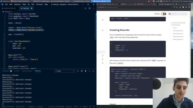 Building a CRUD using FastAPI + Deta Base on Deta Micros 2 смотреть онлайн