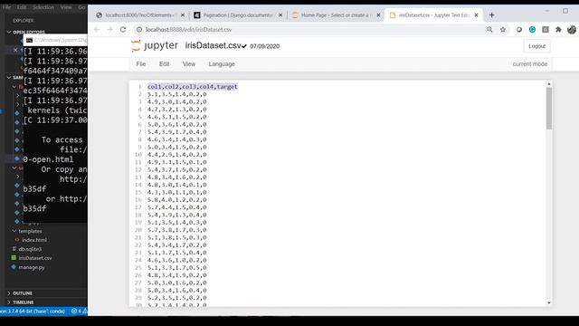 Paginating CSV file || Pagination in Django Project || Tutorial 2020 смотреть онлайн