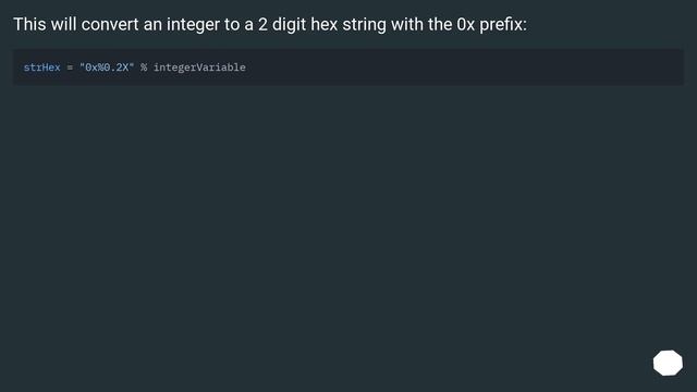 How to convert an int to a hex string? смотреть онлайн