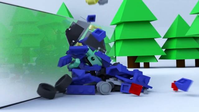 Logo Car Crash C4D Shatter смотреть онлайн