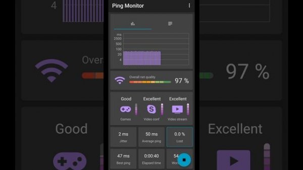 Pingmon - Ping Monitor (by Mishuto) - free ping test monitor app for Android.