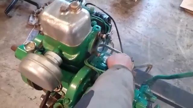 Volvo Penta MD1 1 Cylinder 10pk First Run After Rebuild
