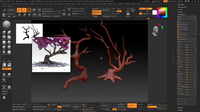 Делаю стилизованные деревья смотреть онлайн