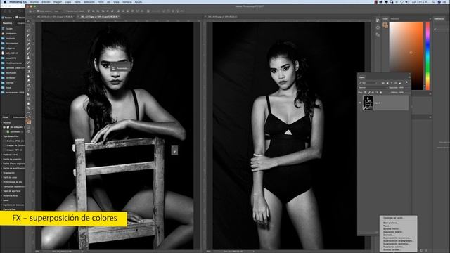 Cómo crear efecto de superponer fotos con colores RGB en Photoshop смотреть онлайн