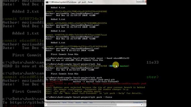 Git Reset Hard and Soft смотреть онлайн
