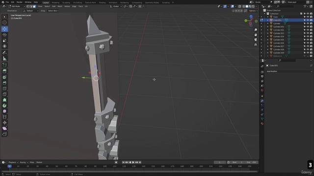Blender - Fantasy Axe - Modeling - 02. Modelling the Blades.mp4