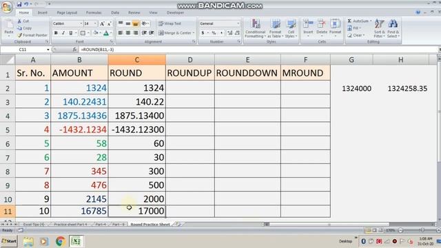 Excel Round off Function | All Round off Function in one Video | Round off Function Learn with Om смотреть онлайн