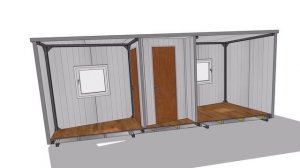 Бытовка 2,4х6х2,5 м (сэндвич-панель)