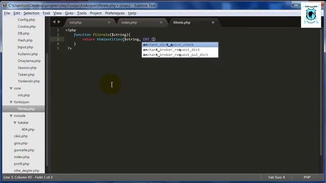 OOP - Nesne Tabanlı Php - Filtreleme - Ders 25 смотреть онлайн