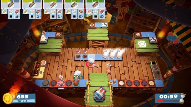 Overcooked 2: Carnival of Chaos DLC Walkthrough (2 Players No Commentary Gameplay) PC смотреть онлайн