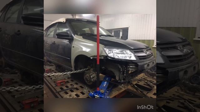 Лада гранта. Лобовой/боковой удар смотреть онлайн