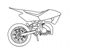 How to draw a motorbike