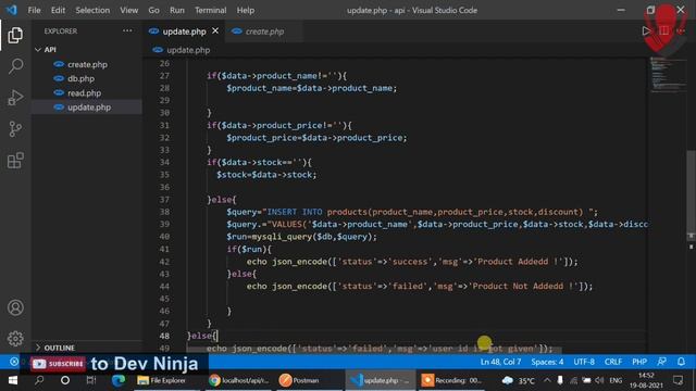 How To Create API Using PHP/MYSQL (Update Operation) - (Hindi) смотреть онлайн