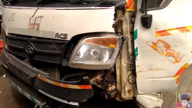 Tha Tata Ace has an accident from the left side #tata смотреть онлайн