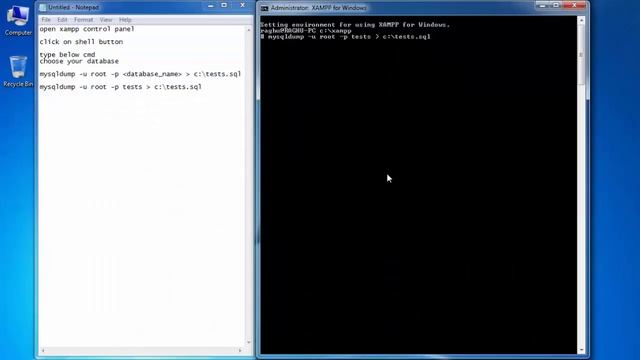 mysqldump using xampp server shell in localhost смотреть онлайн