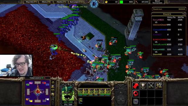 WARCRAFT 3 REFORGED: BLOOD TOURNAMENT PELA PRIMEIRA VEZ! WC3 Remaster Custom Gameplay Em Português