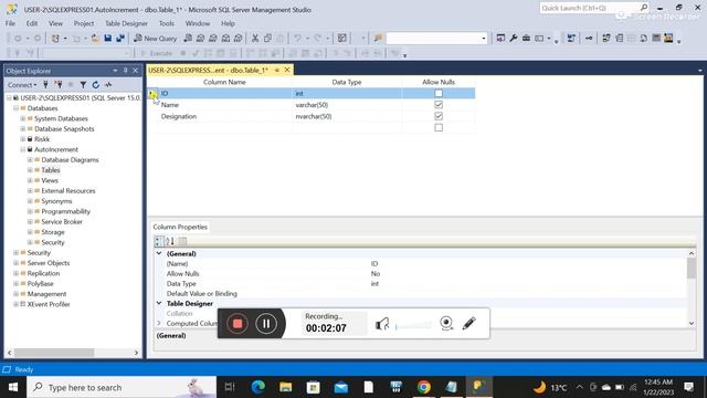 Auto Increment or Identity Field In SQL Server | Asp . Net C# | SQL Server смотреть онлайн