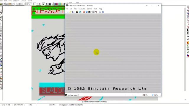 Програмирование zx spectrum иры Slalom часть 4. Сборка tap файла. смотреть онлайн