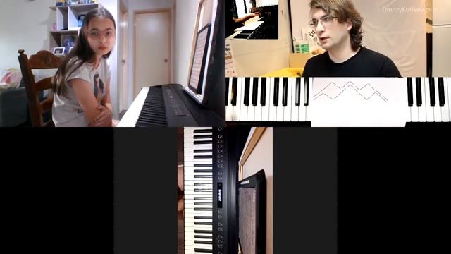 Гамма До мажор на 4 октавы (урок с Алисой) смотреть онлайн