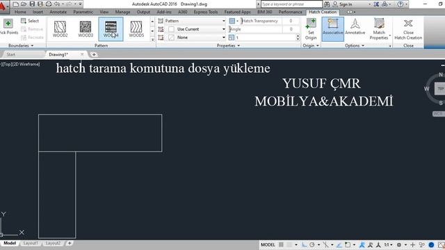 AUTOCAD, YENİ HATCH, PATTERN, TARAMA DESENİ EKLEMEK, Autocad смотреть онлайн