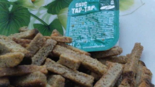 Сухарики Три корочки семга с сыром и соус тартар смотреть онлайн