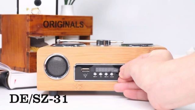 DE/SZ-31 Bluetooth колонка СТЕРЕО, радио FM, с аккумулятором + пульт, для использования в помещении смотреть онлайн