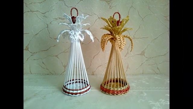 Не выбрасывайте старые газеты. Идея поделки из газетных трубочек. смотреть онлайн