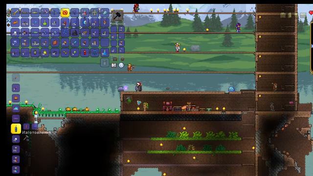 Привет сегодня мы будим играть Terraria смотреть онлайн